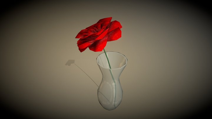 Vase and flower 3D Model