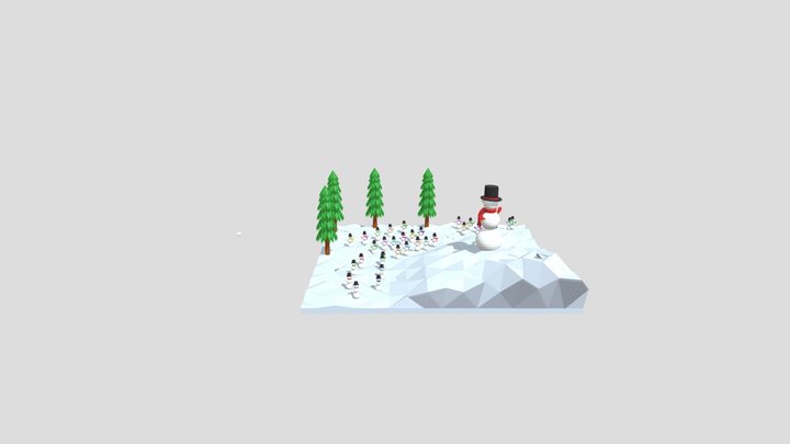 Snow scene 3D Model