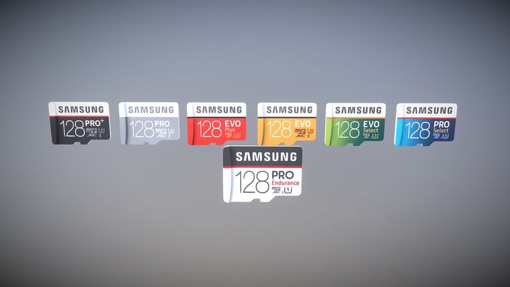 [SD CARD] Samsung SD Cards 3D Model