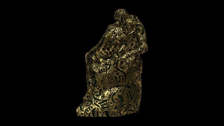 Rodin 'Baiser' (réinterprété) 3D Model