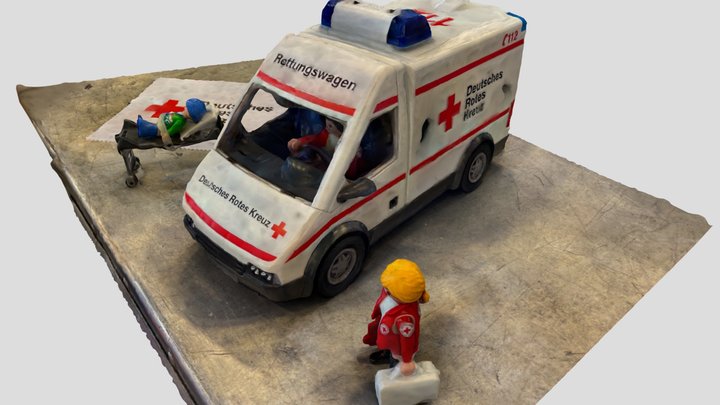 German Red Cross - playmobil 3D Model