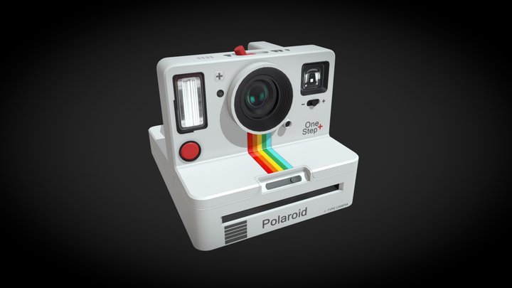 White Polaroid Camera 3D Model