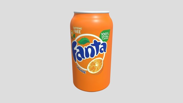 Fanta 3d Bottle 3D Model