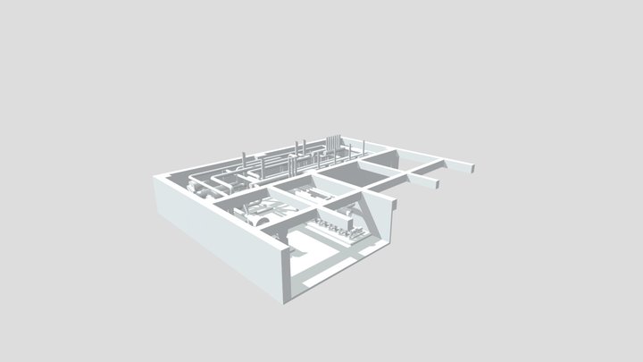 北郵空調機房-旋轉模型 3D Model