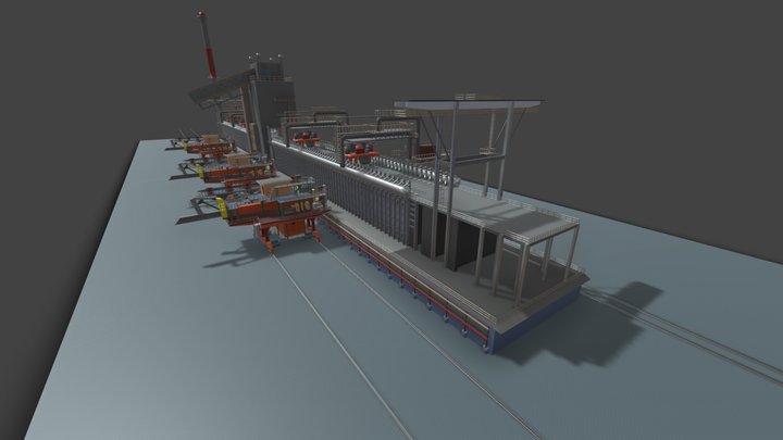 Coke Oven Battery 3D Model