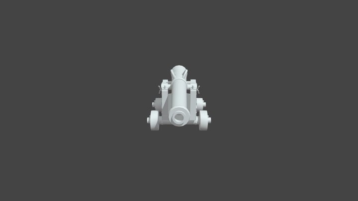 Low-Poly Cannon 3D Model