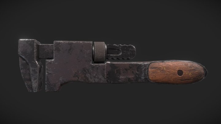 Old Wrench 3D Model