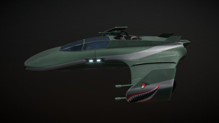 Space fighter F2 Hydra 3D Model