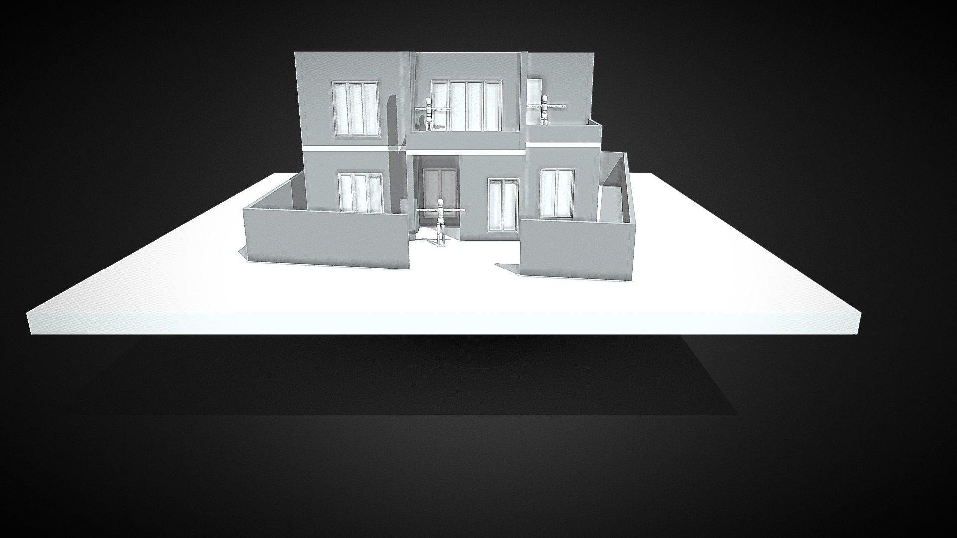 C+P-3D View-{3D} Ground Floor