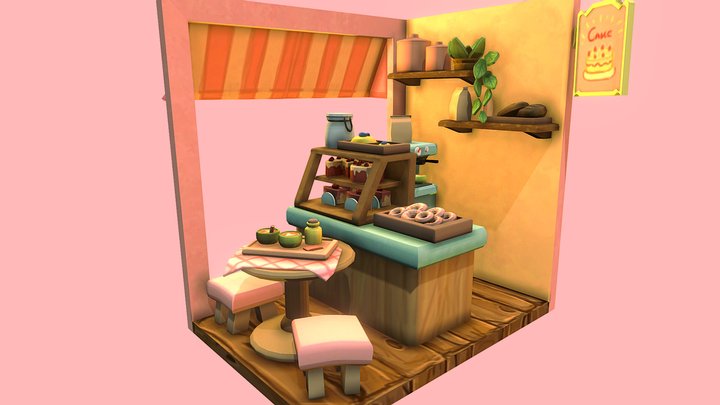 DAE_Crib - Cake/coffee shop 3D Model
