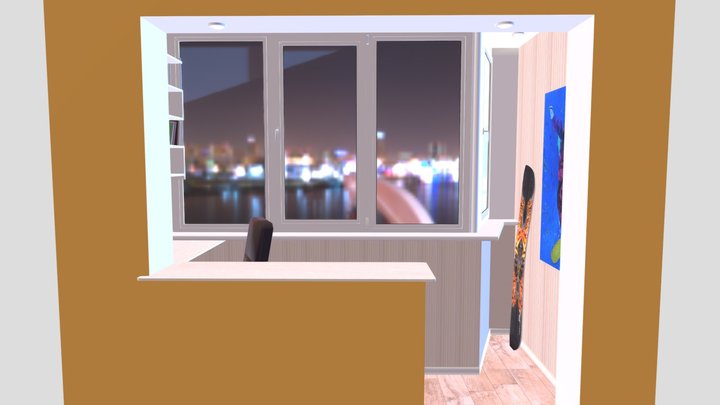 Лоджия П44Т "Сапог" 3D Model