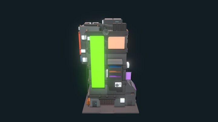 Edificio_Cyberpunk 3D Model