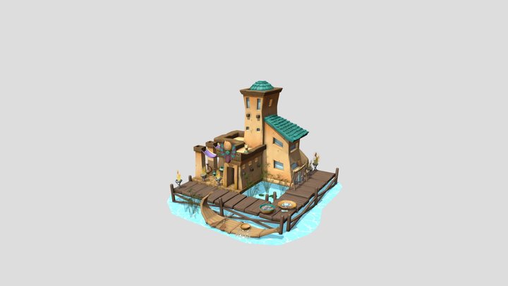 Egypt Fisherman's Hut 3D Model