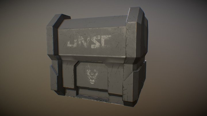 UNSC Weapon Crate from Halo 3D Model