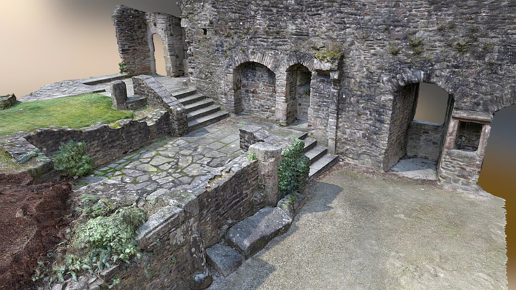 Rempart Walls scenery 1 - Fougères castle
