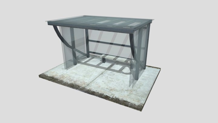 Simple Bus Stop 3D Model