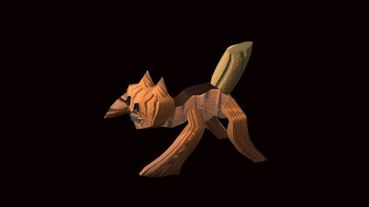 Crude Cat-O- Lantern 3D Model