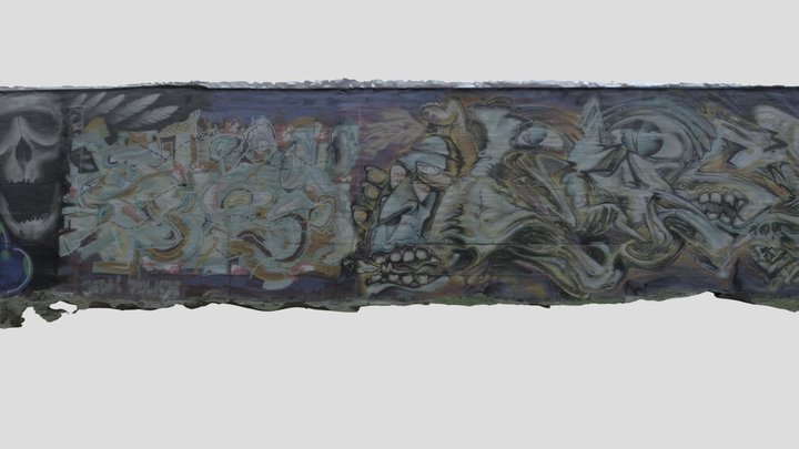 Graffiti Wall Photogrammetry Scan 3D Model