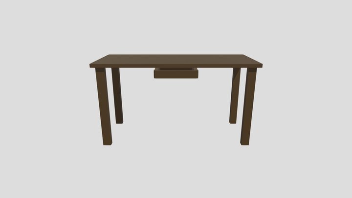 Wood_Table 3D Model