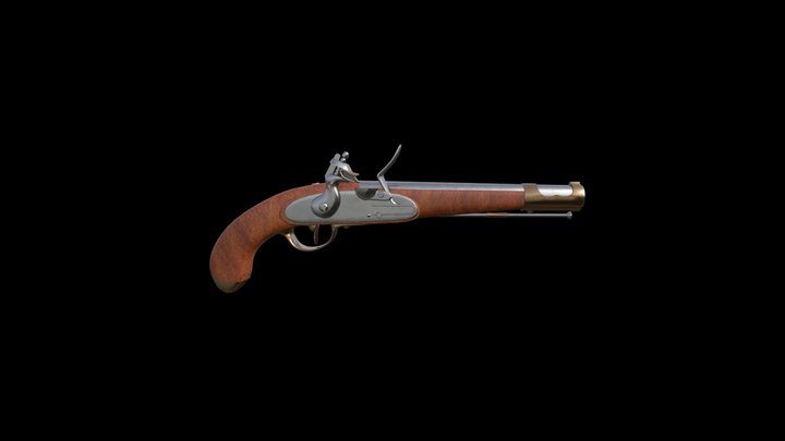 Austrian 1798 Pistol 3D Model