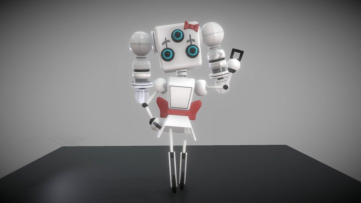 Robo Lass Pose 1 3D Model