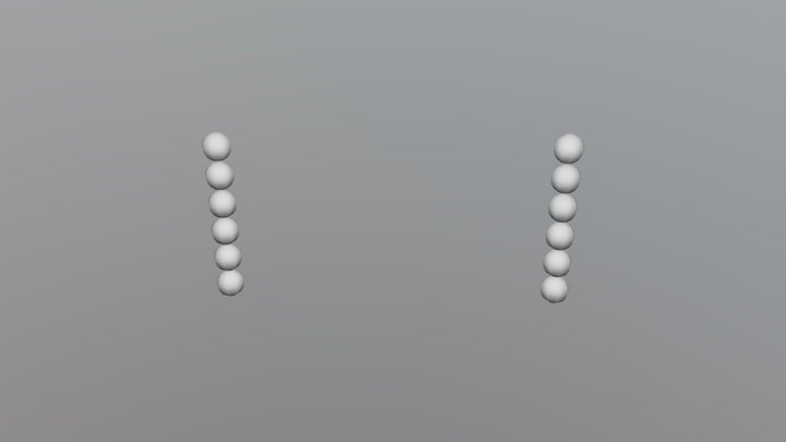 Pearl Dangle Earrings 3D Model