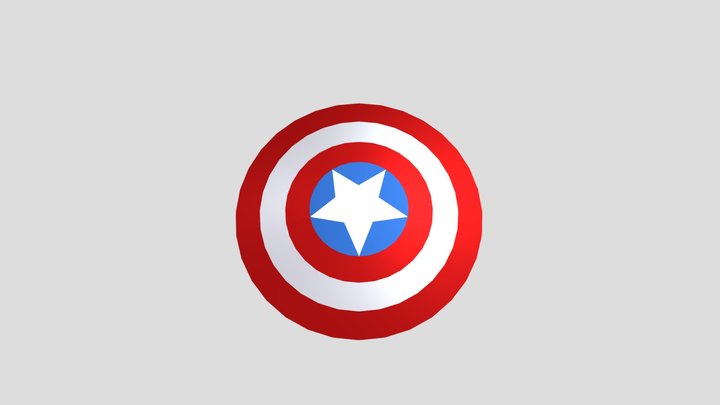 Captain America's Shield 3D Model