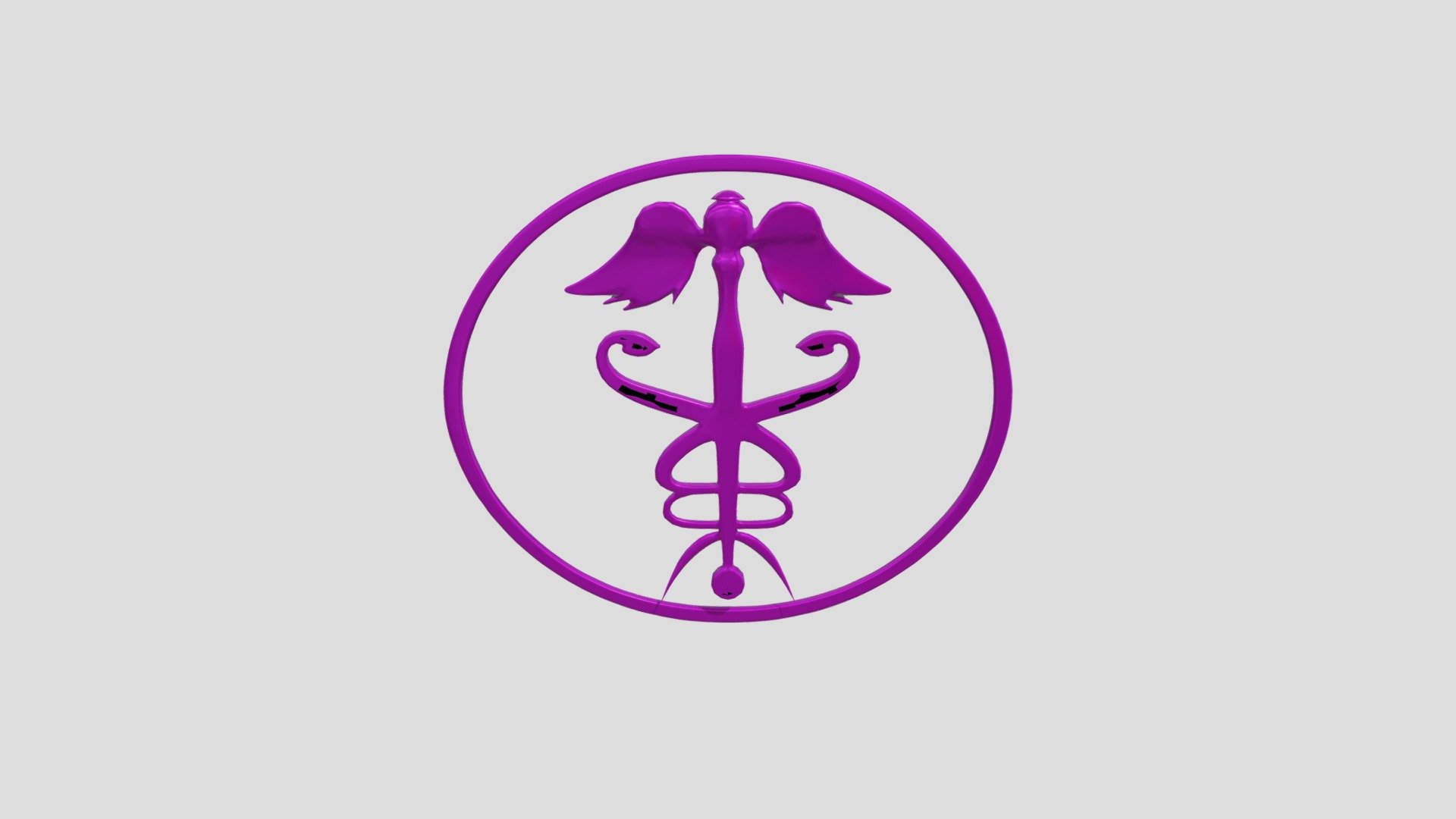 Caduceus symbol - 3D model by stkmaAkita [ac1a61b] - Sketchfab