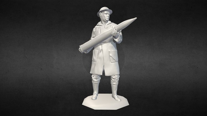 British - Artillery Gun Loader soldier 3D print 3D Model