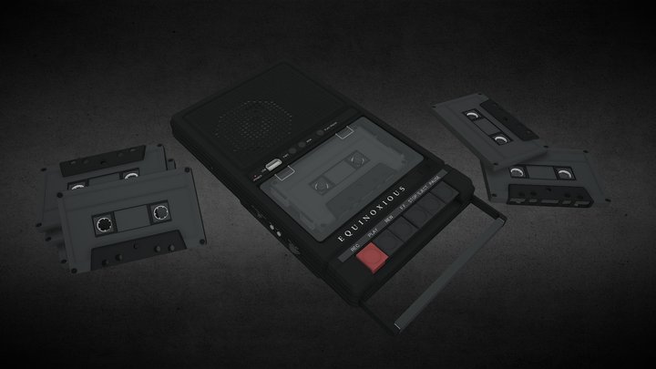 QFX RETRO39 Shoebox Cassette Player 3D Model
