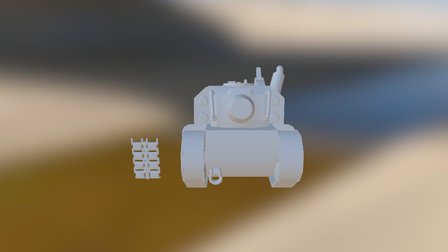 Stylized Tank Progress 3D Model