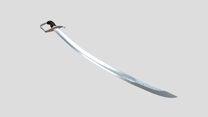 Medieval Realictic Cavalry Sabre Game ready 3D Model