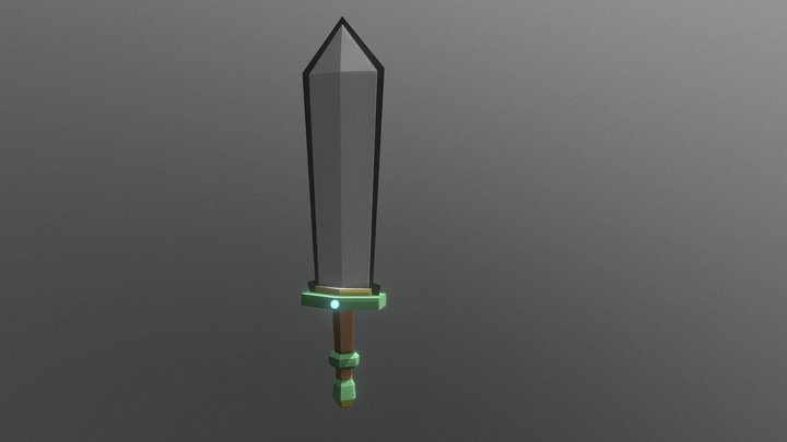 Lowpoly Sword Epic 3D Model