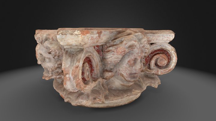 Tomba della Medusa. Capitello figurato B 3D Model