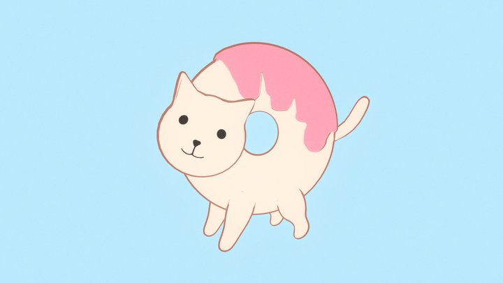 DonutCatV.2! 3D Model