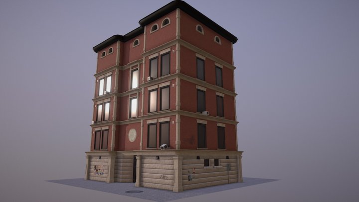 Modular Building Diorama 3D Model
