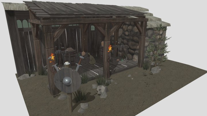 DraftPunk_scene from the witcher_Simple Textures 3D Model