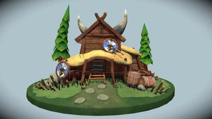DAE Villages ] viking tavern 3D Model