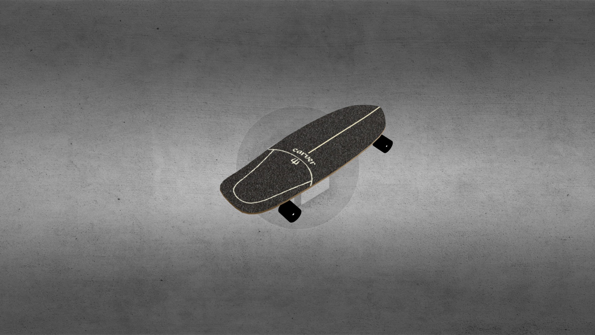3D model Longboard - This is a 3D model of the Longboard. The 3D model is about a black and white photo of a guitar.