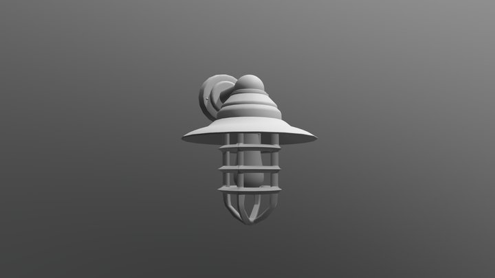 Galvanised Wall Sconce 3D Model