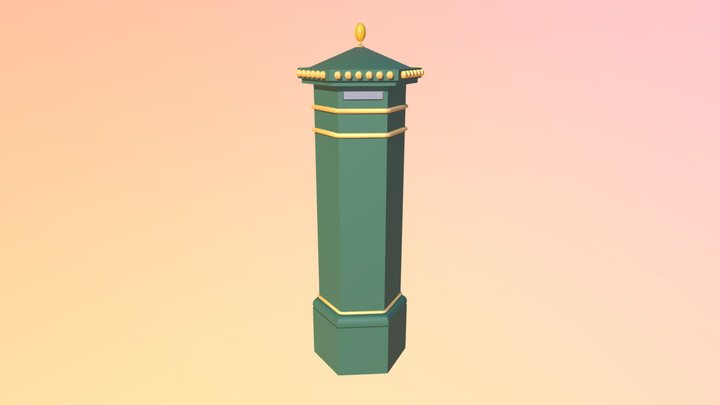 Victorian Post Box 3D Model