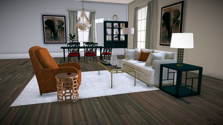 Ethan Allen Living Room 3D Model