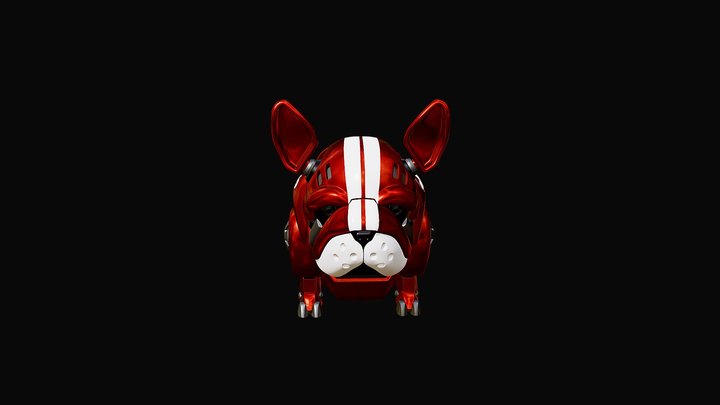 HWJ RAMBLER Mechable Dog Red 3D Model