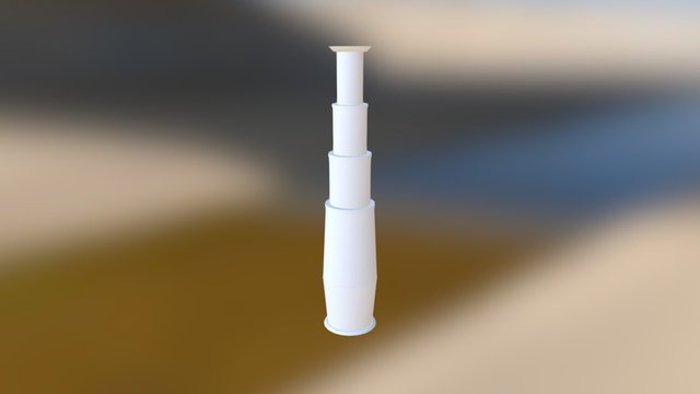 Telescope Textured 3D Model
