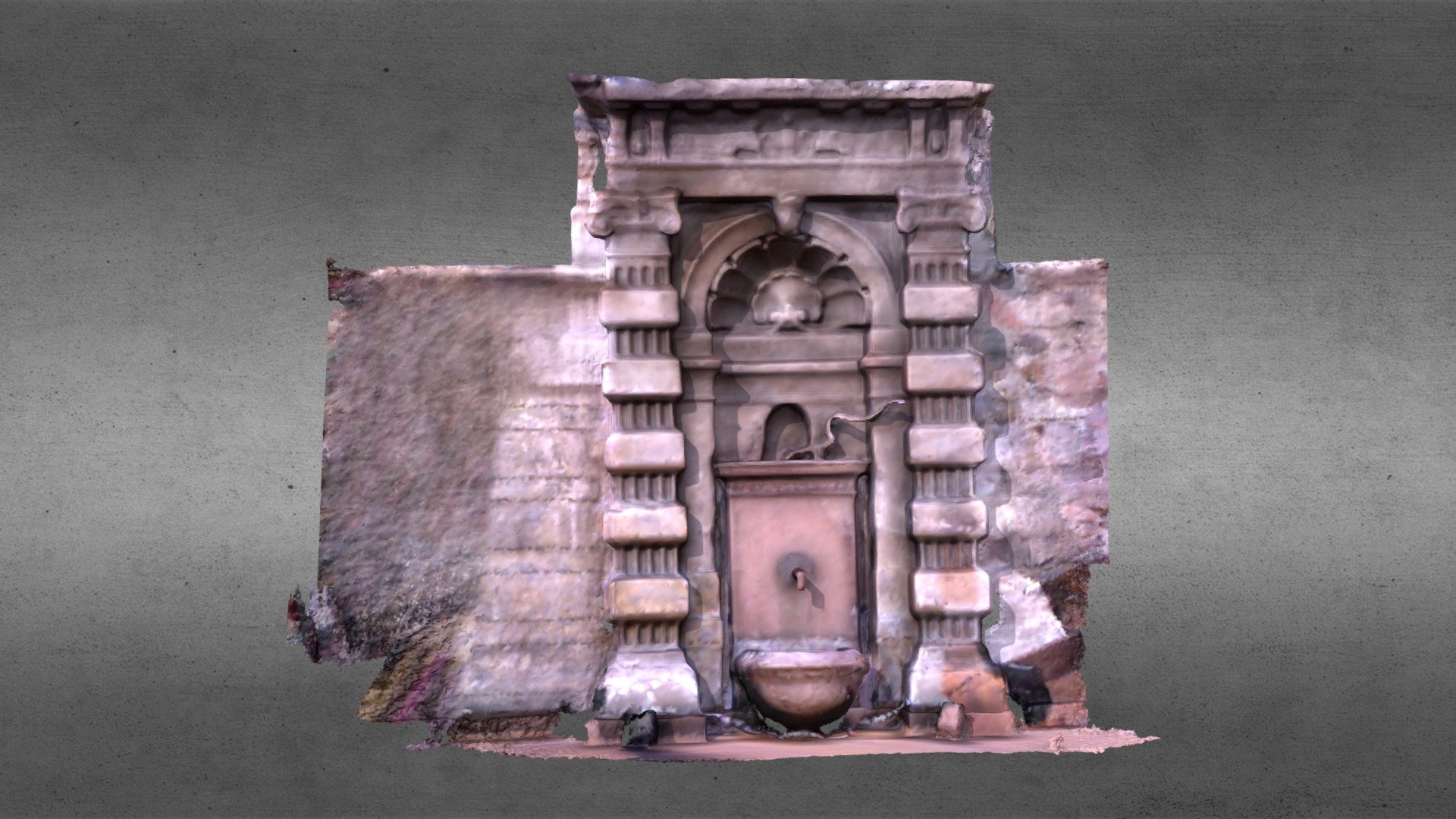 Old Budapest fountain scanned