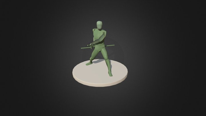 Samurai Idle 3D Model