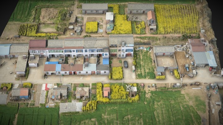 Village, country road, country house and farm – Modelo 3D gratuito STL