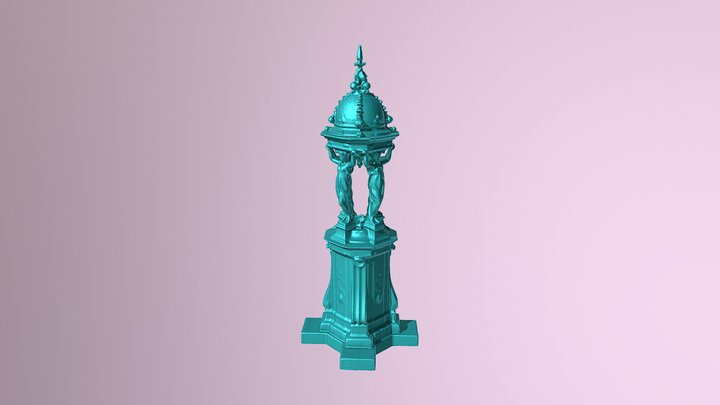 Wallace Fountain, Castle Gardens, Lisburn 3D Model