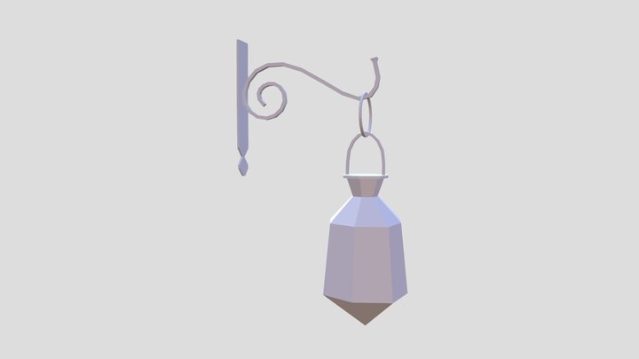 Low Poly Moroccan Street Lantern 3D Model