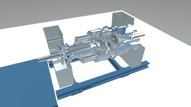 Gas turbine 3D Model